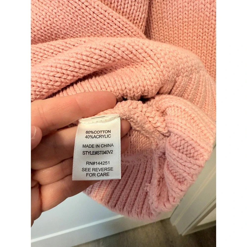 Sincerely Jules Pink Bow Knit Crewneck‎ Sweater Size Medium